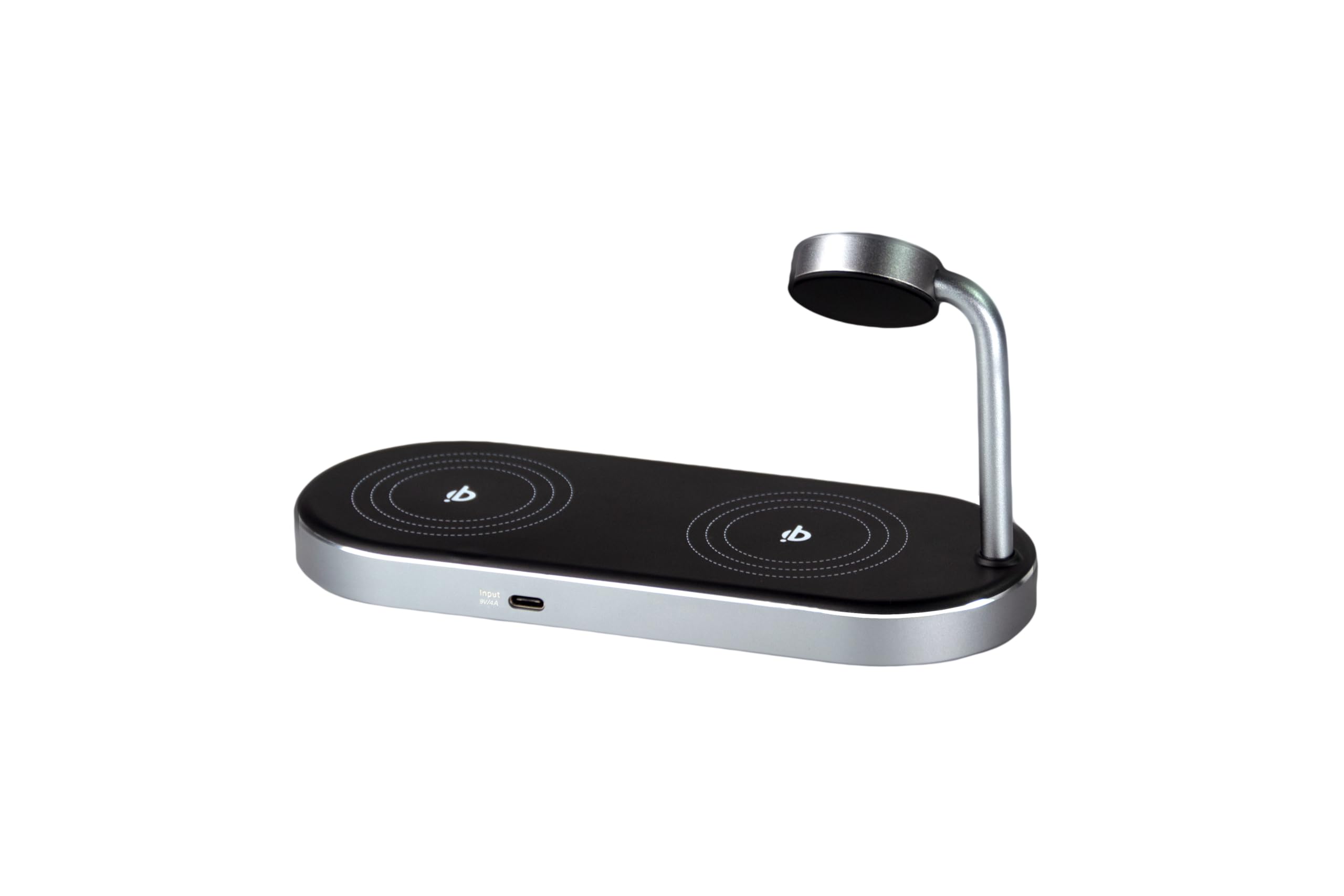 Verbatim 3-in-1 Qi MFi Dual Wireless Charger WCS-03, für iPhone, Apple Watch & Qi-fähige Geräte, Handy Ständer mit induktiver Ladestation, kabelloses Ladegerät für Apple, Samsung und mehr