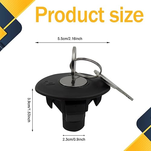 Miniatura 2 de Tapón de gas con bloqueo, 8U5Z-9C268-B Tapón de llenado de combustible para Ford Edge F150 Escape Expedition Explorer Fiesta Flex Focus Fusion