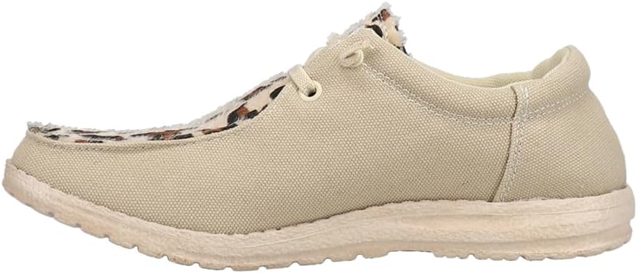 ROPER Womens Hang Loose Leopard Slip On Flats Casual - Beige - Size 7.5 M