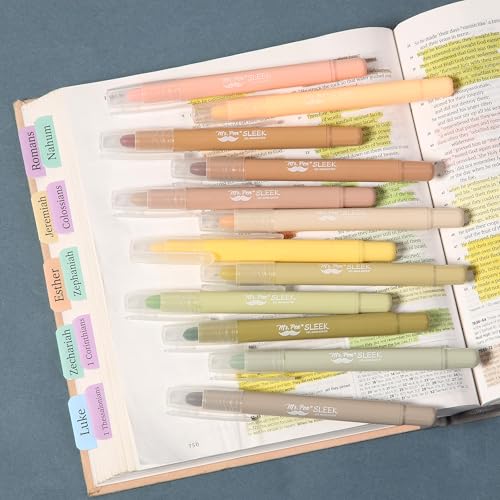 Image of Mr. Pen- Gel Highlighter, 12 Pack, Vintage Colors | Bible Highlighters No Bleed, No Bleed Highlighters