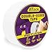 ATack Double-Sided Tape White, 2 Inches x 10 Yards, Heavy Duty Double Sides self Sticky Wall Fabric Tape for Wood Templates, Furniture, Leather, Curtains and Craft