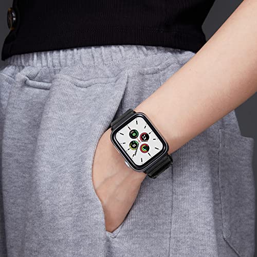 Bracelet Apple Watch anti irritation SCHIK lot de 2 toile silicone acier