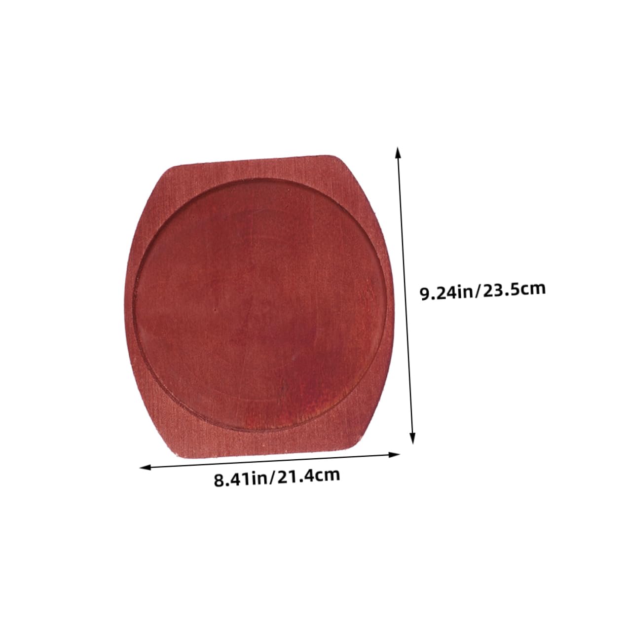 Hemoton Cast Iron Sizzling Pan Set with Wooden Serving Plates Non Stick Fajita Cooking Pan Durable Round Grill Plate for Home Cooking and Family Dinners