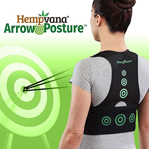 Image of Hempvana Arrow Posture - Fully Adjustable Posture Support & Posture Corrector for Upper Body - Helps Correct Slouching, Text Neck and Hunching Over (S /M)