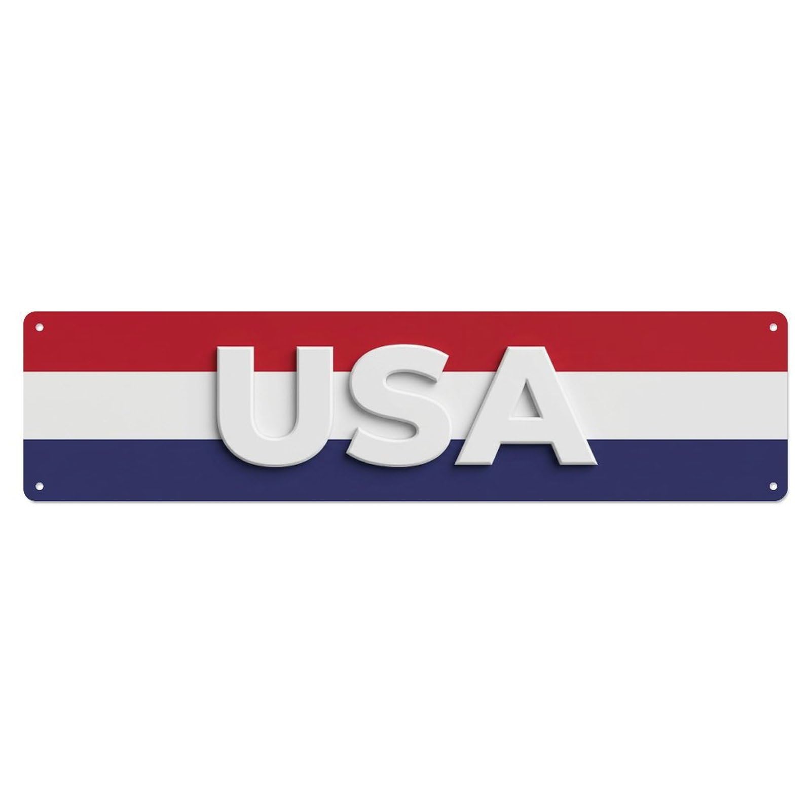 Metal Tin Sign Vintage USA Flag Pattern