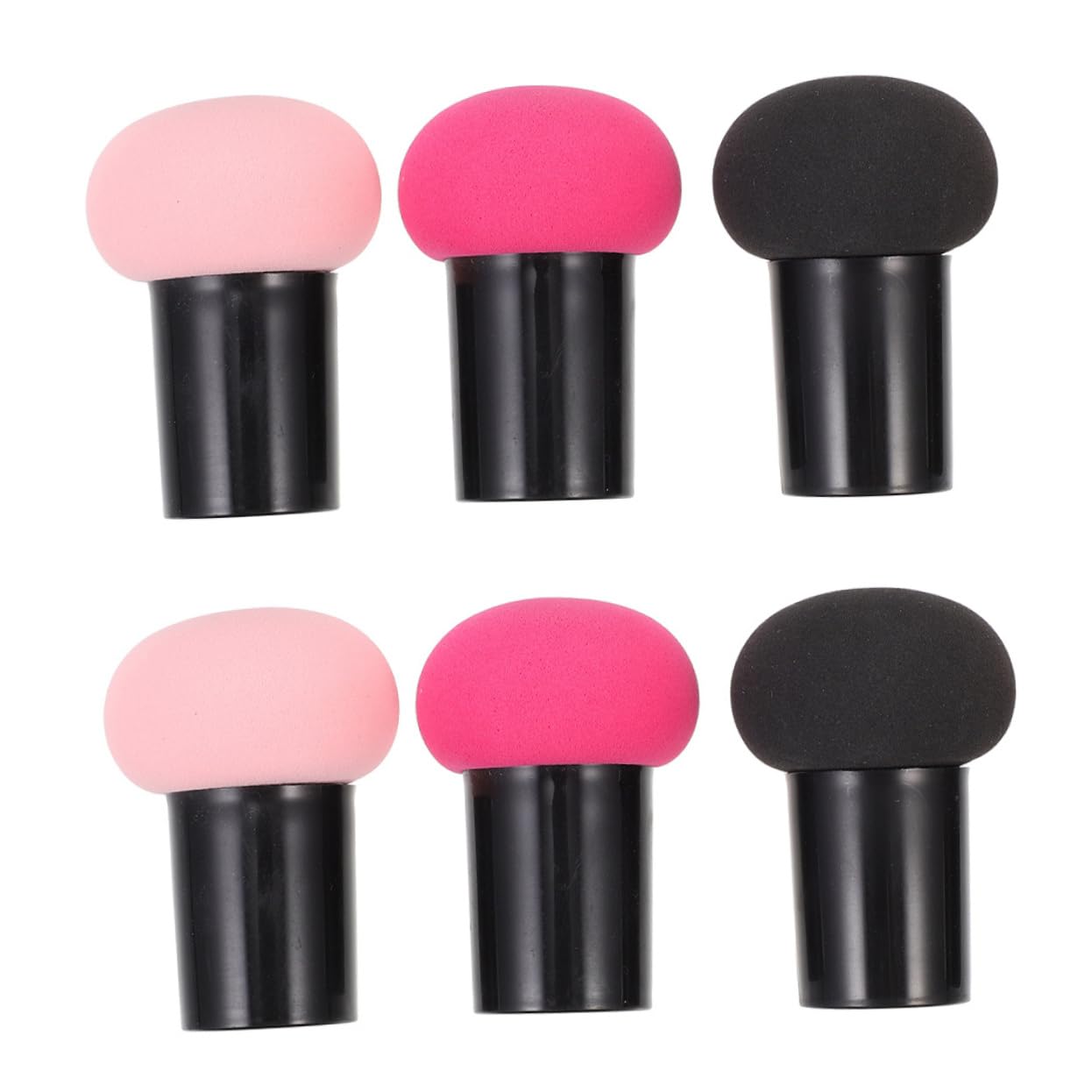Ipetboom Mushroom Design Makeup Sponges 6pcs Wet Dry Powder Puff Blending Sponge Makeup Supply Beauty Salon Accessory