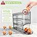 Egg Holder For Fridge - 4 Tier Sliding Refrigerator Egg Organizer, Automatic Rolling Dispenser, Space-Saving Side Door Storage Rack, Generous Design Accommodates Up To 30 Eggs, Grey