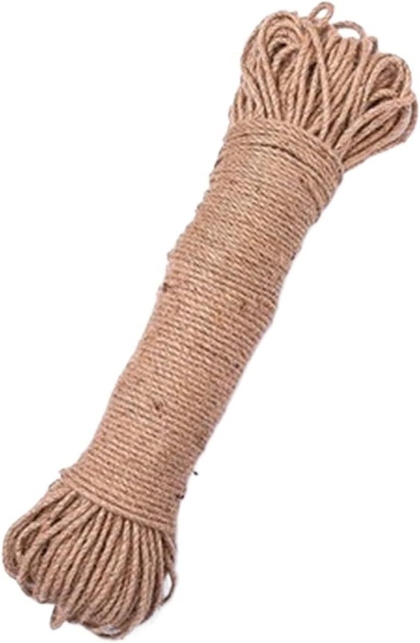 Handmade Jute Rope, DIY Material Rope, Kindergarten Environment Decoration Bundle, Linen Rope, Retro, Thick, Hemp 1/2/3/4mm(4mmx100m)