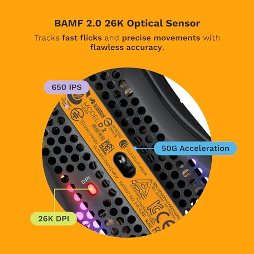 GLORIOUS Gaming Model D 2 Wired Gaming Mouse - Superlight 58g, 26K Optical Sensor, 6 Programmable Buttons, Ergonomic, 80 Million Click Lifecycle, FPS, MMO, MOBA, Battle Royale - Black - Image 5