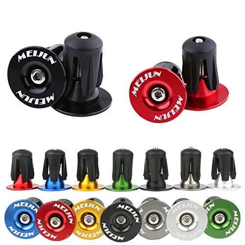 CHXIHome 1Pair Aluminum Alloy Road MTB Handlebar Caps, Bar End Cap Bicycle Grips Plugs, Handle Bar Plug, Durable Road MTB Aluminum Alloy Bike Parts(red)