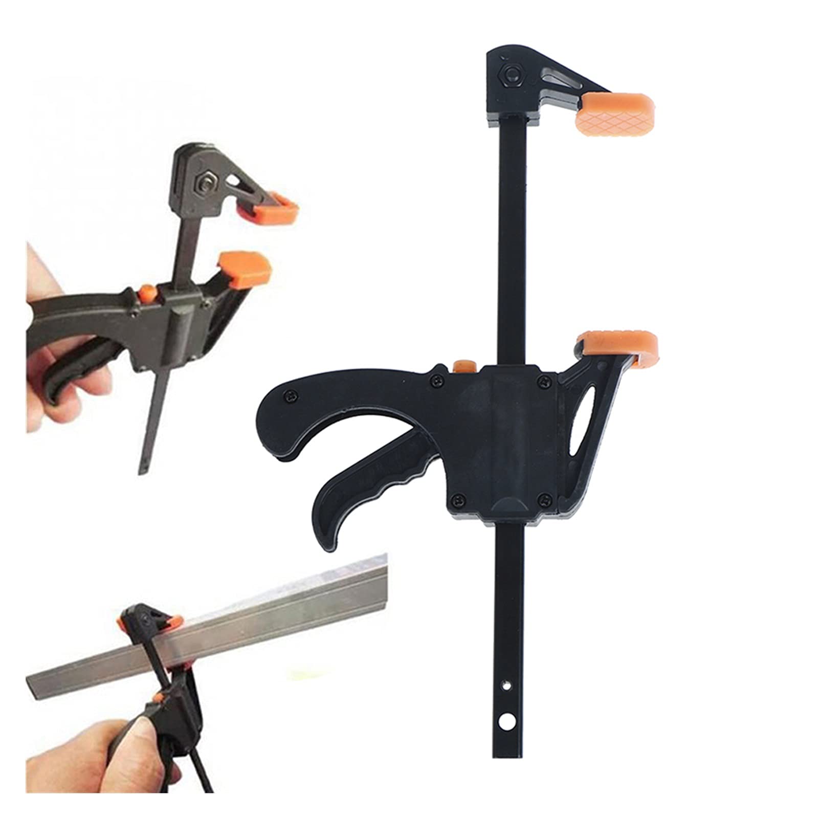 Juego de Abrazaderas de Barra, Abrazaderas de Barra de Trabajo de Madera con liberación rápida de trinquete y Agarre rápido, Kit de Clips para carpintería