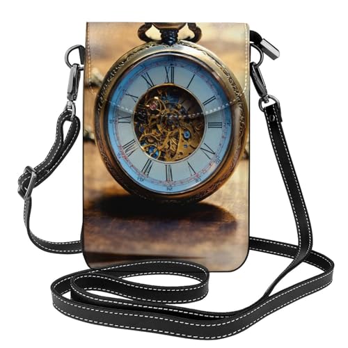 Sac bandoulière femme Gears Clock portefeuille et téléphone léger