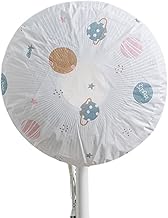 Mockery Standing Round Fan Dust Cover Safety Shield PEVA Fan Protector Washable Foldable Dustproof, Household Waterproof Dust Cover, Electric Fan Cover, Round Shape (45CM, Pattern May Vary)