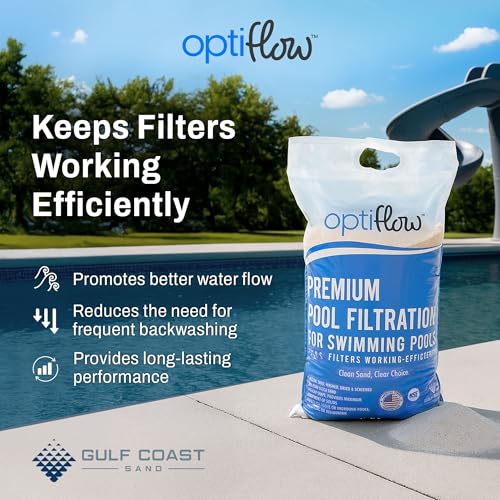 OptiFlow 3-Pack Pool Filter Sand, Premium Filtration with Pure Silica Formula, 50 Lbs - Swimming Pool System Accessories and Supplies for Cleaning and Maintenance