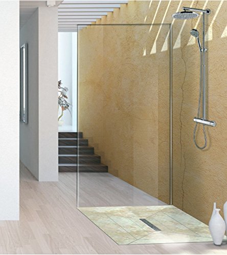 Receveur prêt à carreler 900x1200 avec petit caniveau d'écoulement centré longitudinal pour douche à l'italienne