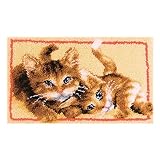 Myriad Choices Knüpfteppich Knüpfmatte 50x40cm DIY Handarbeit Selbst Knüpfen Set Kreuzstisch Latch Hook Kit für Kinder und Erwachsene zum Selber Knüpfen