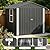 COMHOMA Outdoor Storage Shed with Window,Metal Lockable Garden Toolhouse, Ventilated Weather-Resistant Backyard Utility Workshop for Storage(Light Grey,6x4ft)
