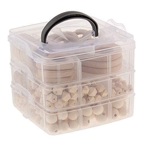 Sharplace Baby Zahnpflege Beißring Selbst Herstellen Hölzerne Perlen Gemischt Förmig