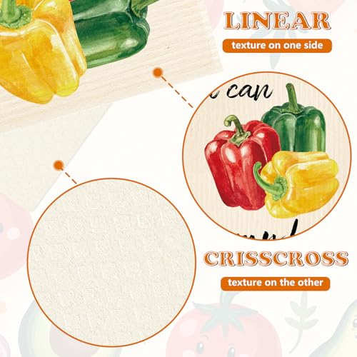 Paños de cocina suecos absorbe líquidos de algodón vegetal reutilizable 4