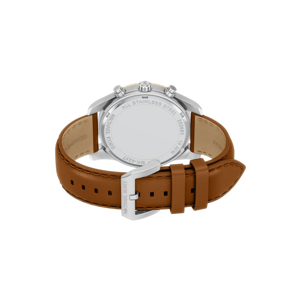 Michael Kors Lexington Uhr für Herren, 45mm Quarz-Chronographenwerk mit Edelstahlarmband