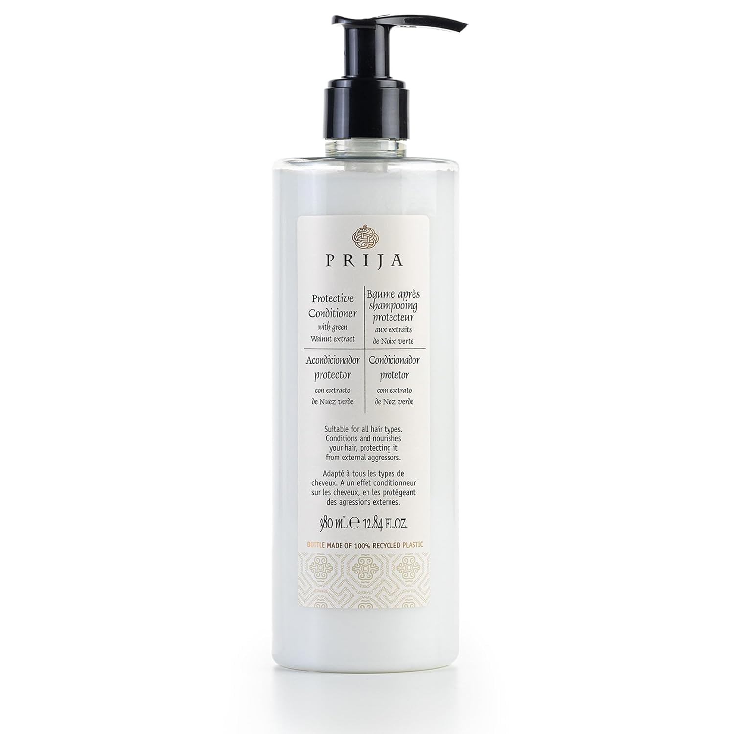 thehotelery.de PRIJA Acondicionador protector con extracto de nuez verde para todo tipo de cabello, nutre y nutre el cabello y protege de las influencias externas, con bomba dosificadora (10) | Cuidado intensivo