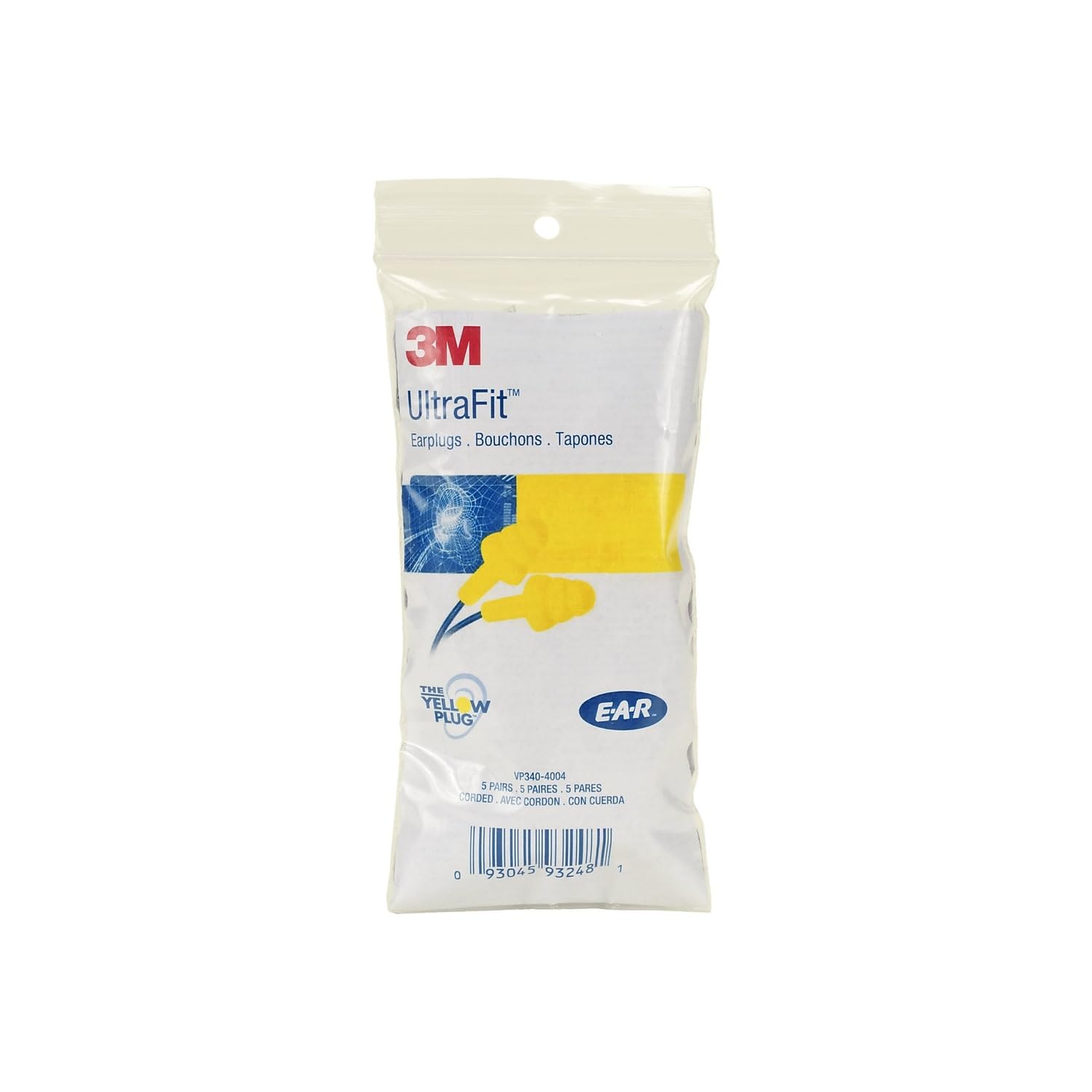 Ultra Fit Ear Plugs W/Cord by 3M