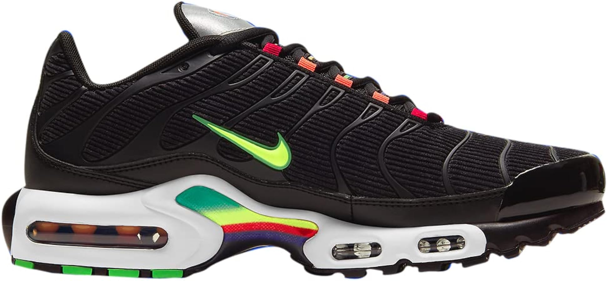 Amazon.com | Nike Men's Air Max Plus SE Black/Lemon Venom-White