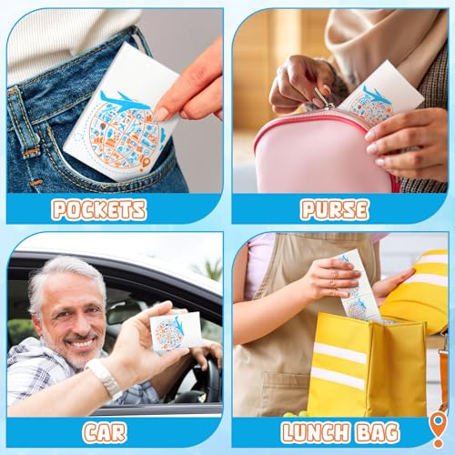 Image of Therwen 100 Pack Pocket Tissues Travel Bulk 1000 Sheet, Journey Theme
