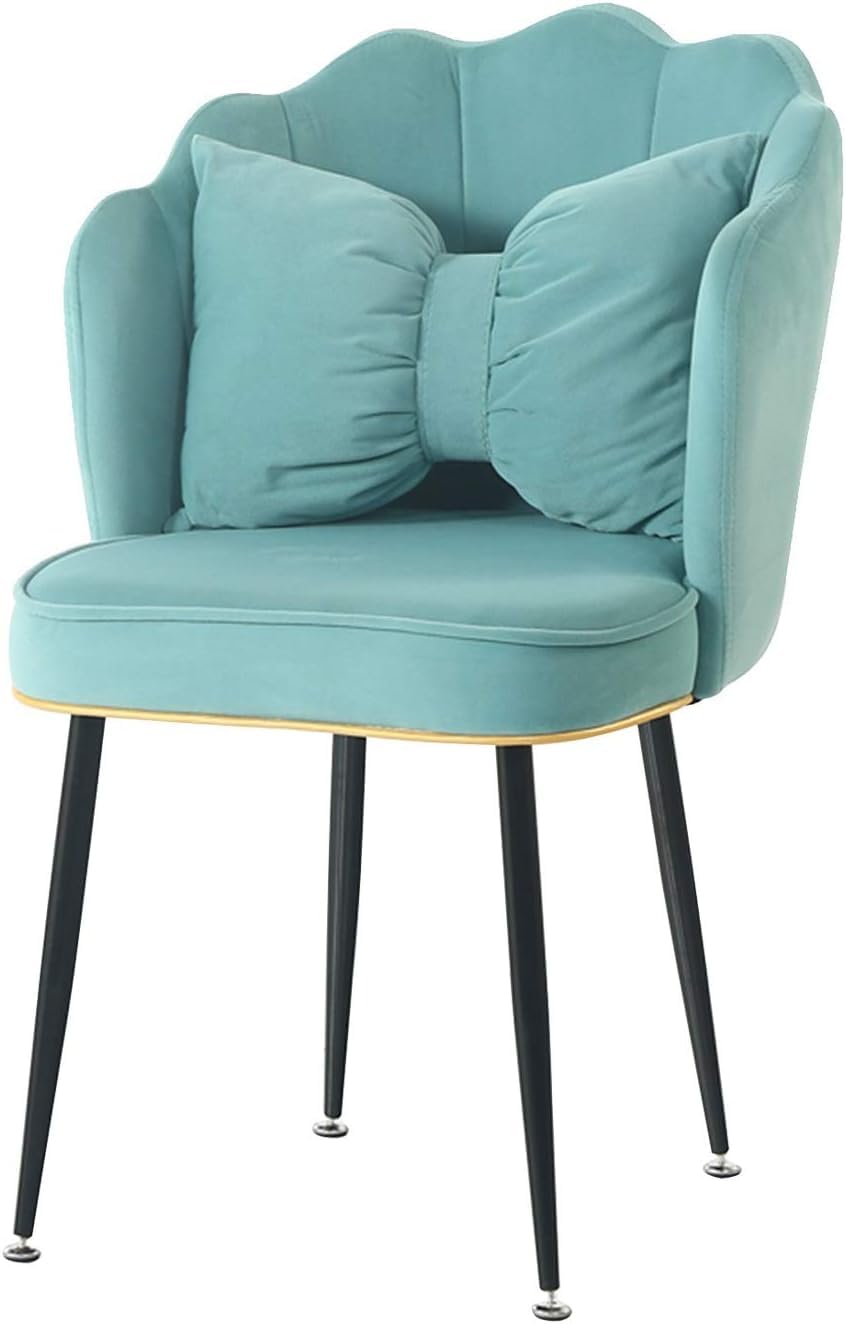 Chaise salle à manger velours bleu saphir avec dossier ergonomique confortable