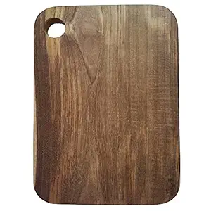 Mats Avenue Hand Crafted Single Wood Teak Wood Chopping Board for Cutting Fruits/Vegetables/Meat/Fish/Cheese 23 x33.5 Cm Set of1 Chemical/Polish Free