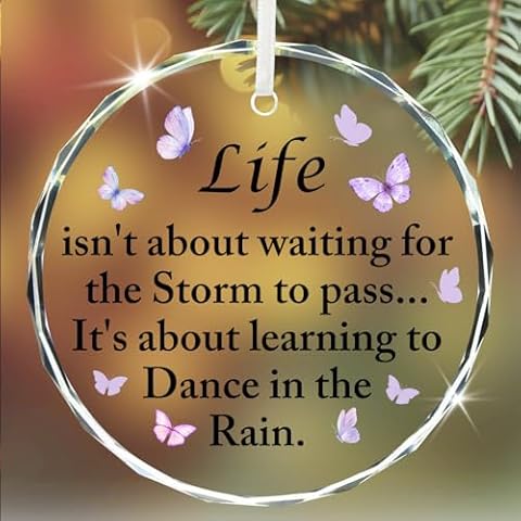 Inspirational Gifts for Women Friends, Motivational Gifts, Graduation Gifts for Her, Christmas Glass Ornament, Positive Crystal Ornament, Back to School Graduation for Girls Cover