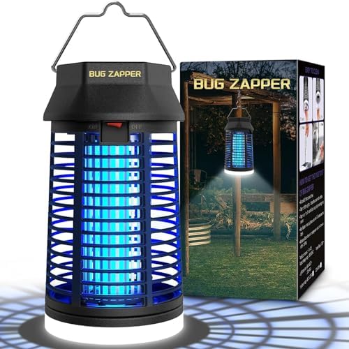 ZENLEA Bug Zapper Outdoor with LED Light, Bug Zapper Indoor, 4200V Mosquito Zapper Outdoor,Waterproof Mosquito Killer, Electric Fly Zapper Fly Traps for Camping Backyard Patio Garden, Plug-in