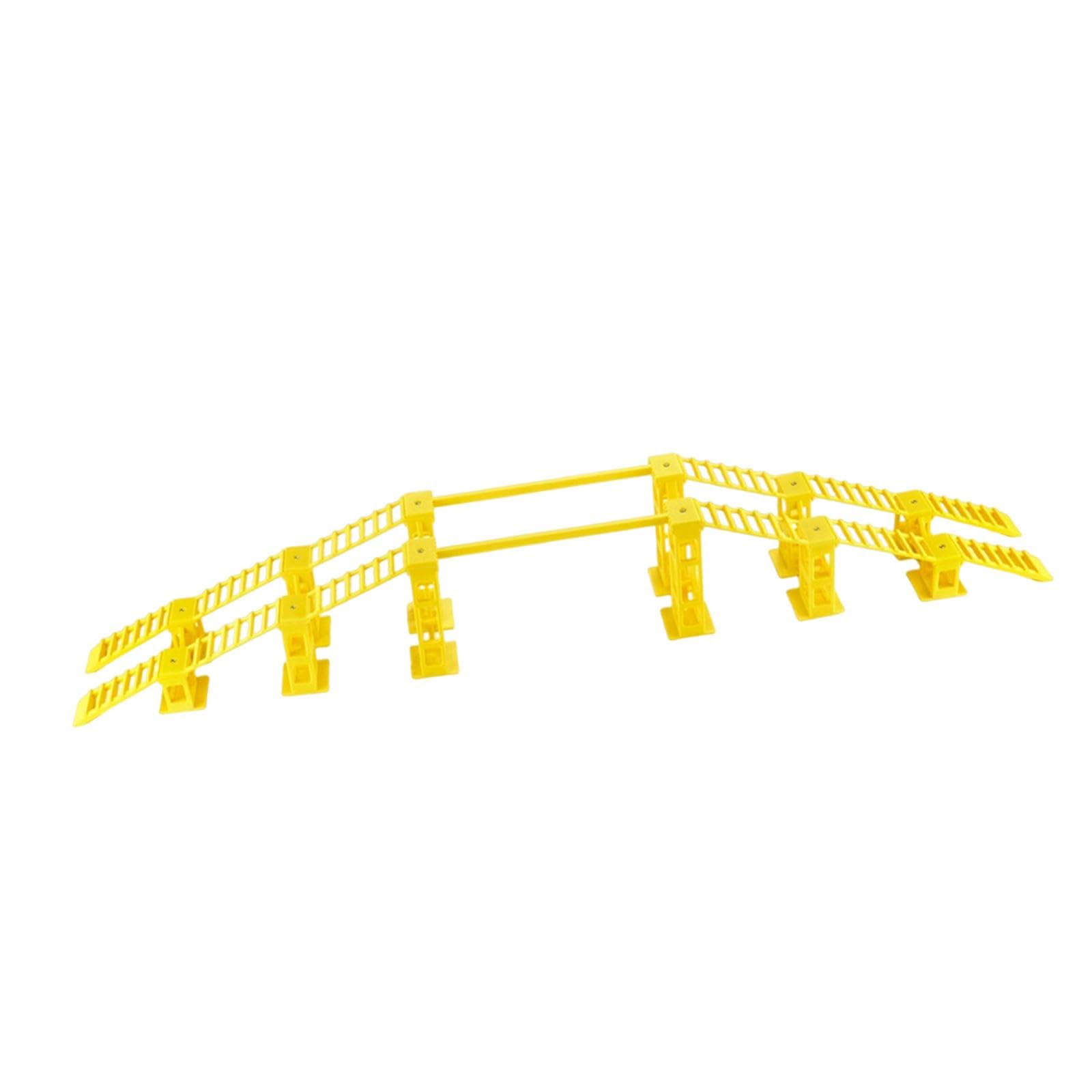 Qianly Ponte Radiocomandato per Veicoli Fuoristrada in Miniatura, Simulazione di Percorso a Ostacoli, Rampa di Prova Professionale, Accessorio in Polipropile, Style E