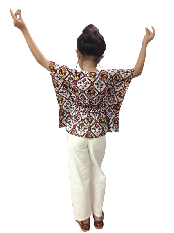 Aglare Cotton Kaftan for Baby Girls kaftan dress,kaftan nighty,kaftan kurtis,kaftan top White 1
