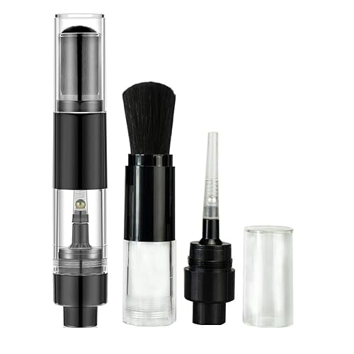 Miniatura 1 de Bling Toman Aplicador en aerosol para rubor facial en polvo, cepillo de viaje reutilizable con frascos de botella de polvo sueltos recargables para