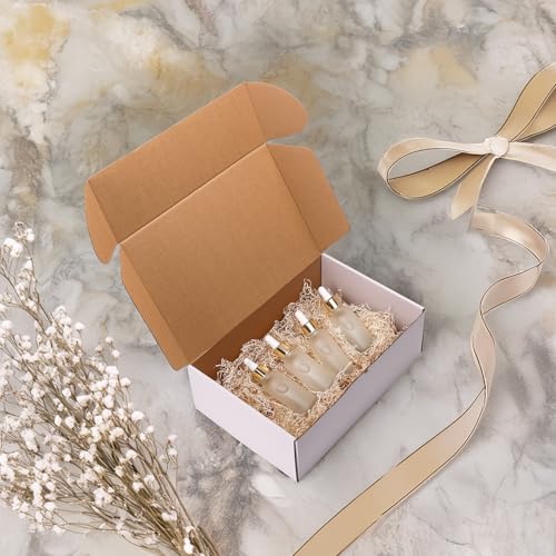 Image of HORLIMER 12x8x4 Shipping Boxes Set of 20, White Corrugated Cardboard Mailer Box for Packing Small Business