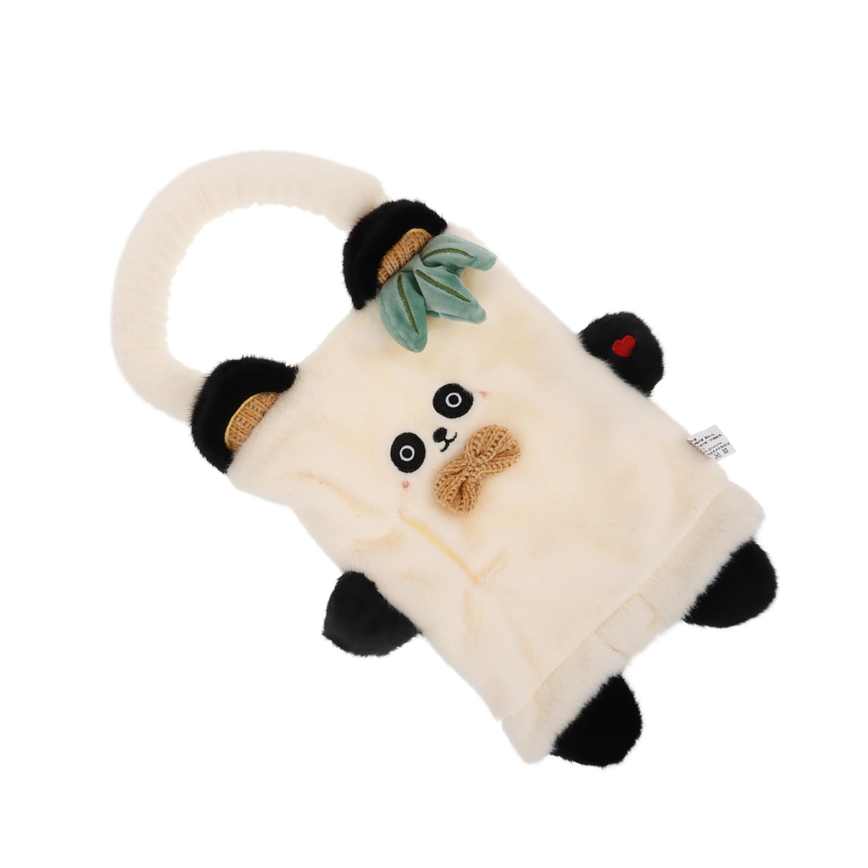 GRIRIW Cute Fuzzy Tissue Box Panda Car Tissue Holder Napkin Dispenser for Home Car