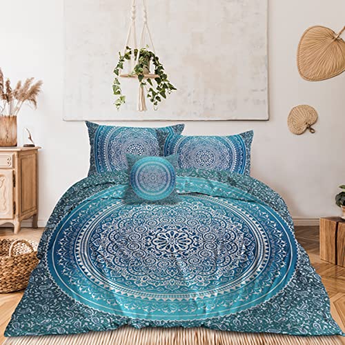Sleepwish 4 Pcs Bohemian Luxury Boho Bedding Crystal Arrays Bedding Quilt Bedspread Mandala Hippie Duvet Cover Set Cal-King Size #TOP5