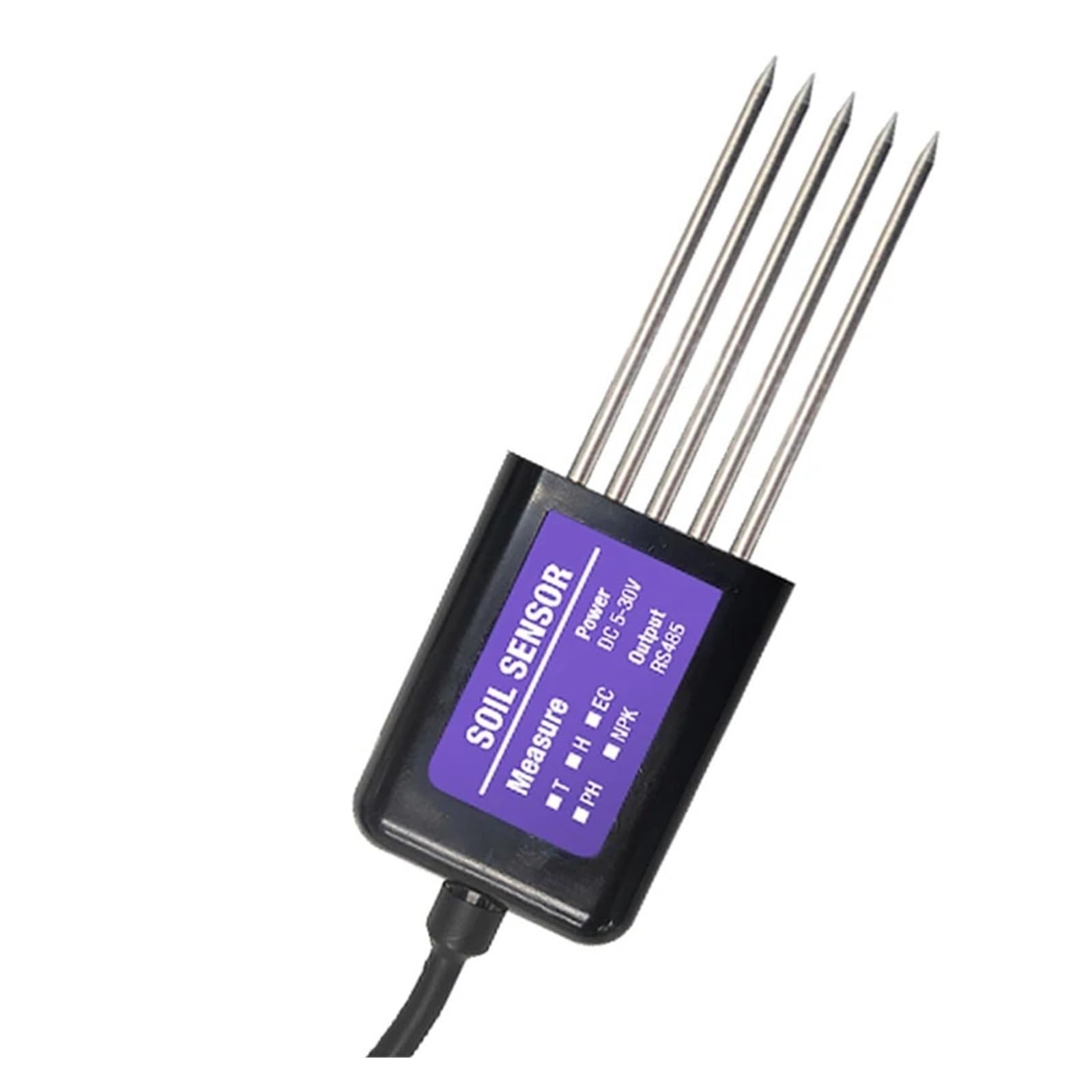 testeur de Sol Capteur de Sol RS485 Modbus 7 en 1: Mesure l'humidité du Sol, la température, l'humidité, la conductivité, Le pH, Le NPK(TH-NPK)