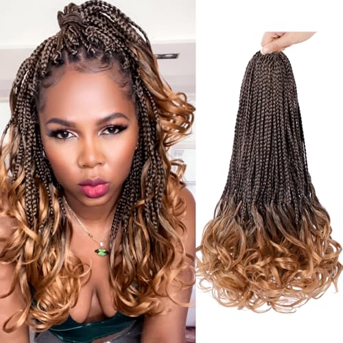 WOKAA French Curl Crochet Braids 14 inch