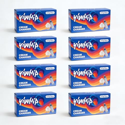 8.5g Whipped Cream Chargers - 8 * 24-Pack(192pcs) Food Grade Original Flavor, Long Shelf Life |