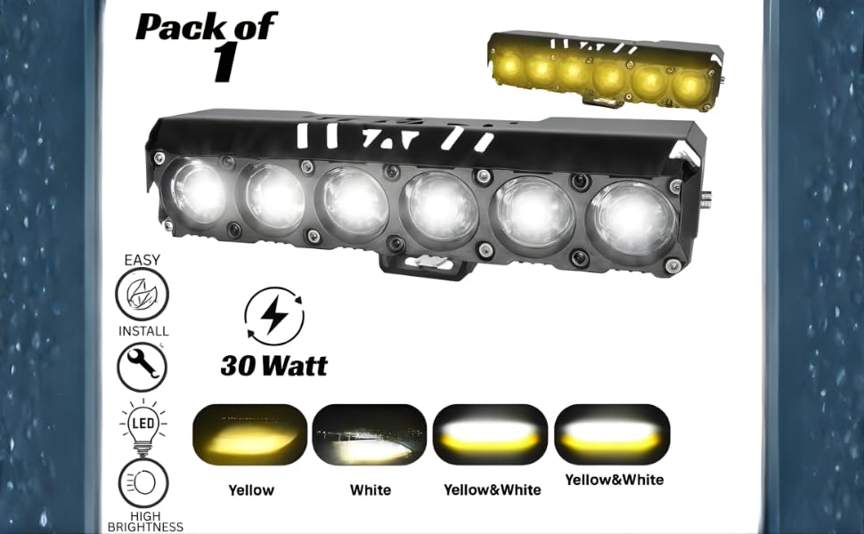 Image of LED Fog Light, Dual Color Yellow White | 30W