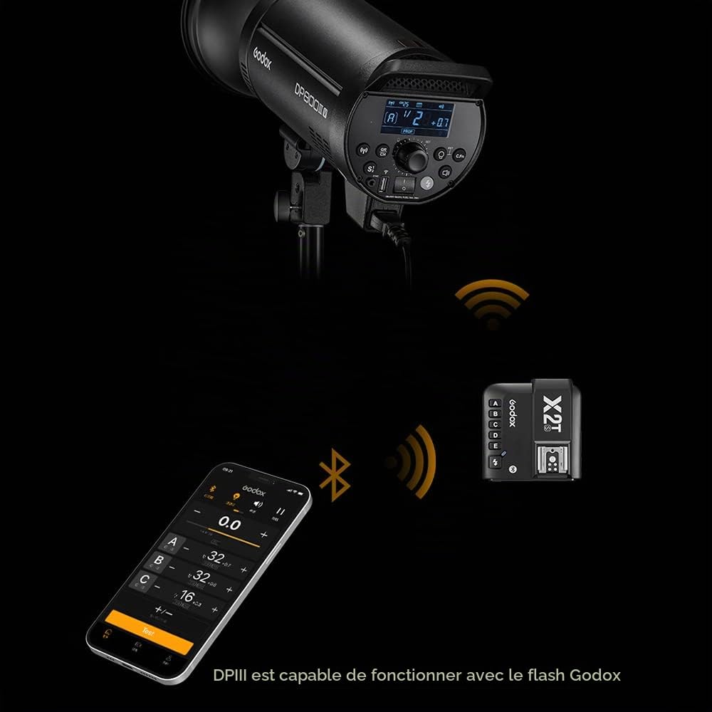 GODOX DP400III-V Studio Flash pour Mariage Portrait Produits Photographie | DP400IIIV 400Ws GN87 5800±200K Strobe Light, avec Lampe Modèle 30W, Temps de Recyclage 0,1-1s, Bowens Mount, Sans Fil 2,4GHz