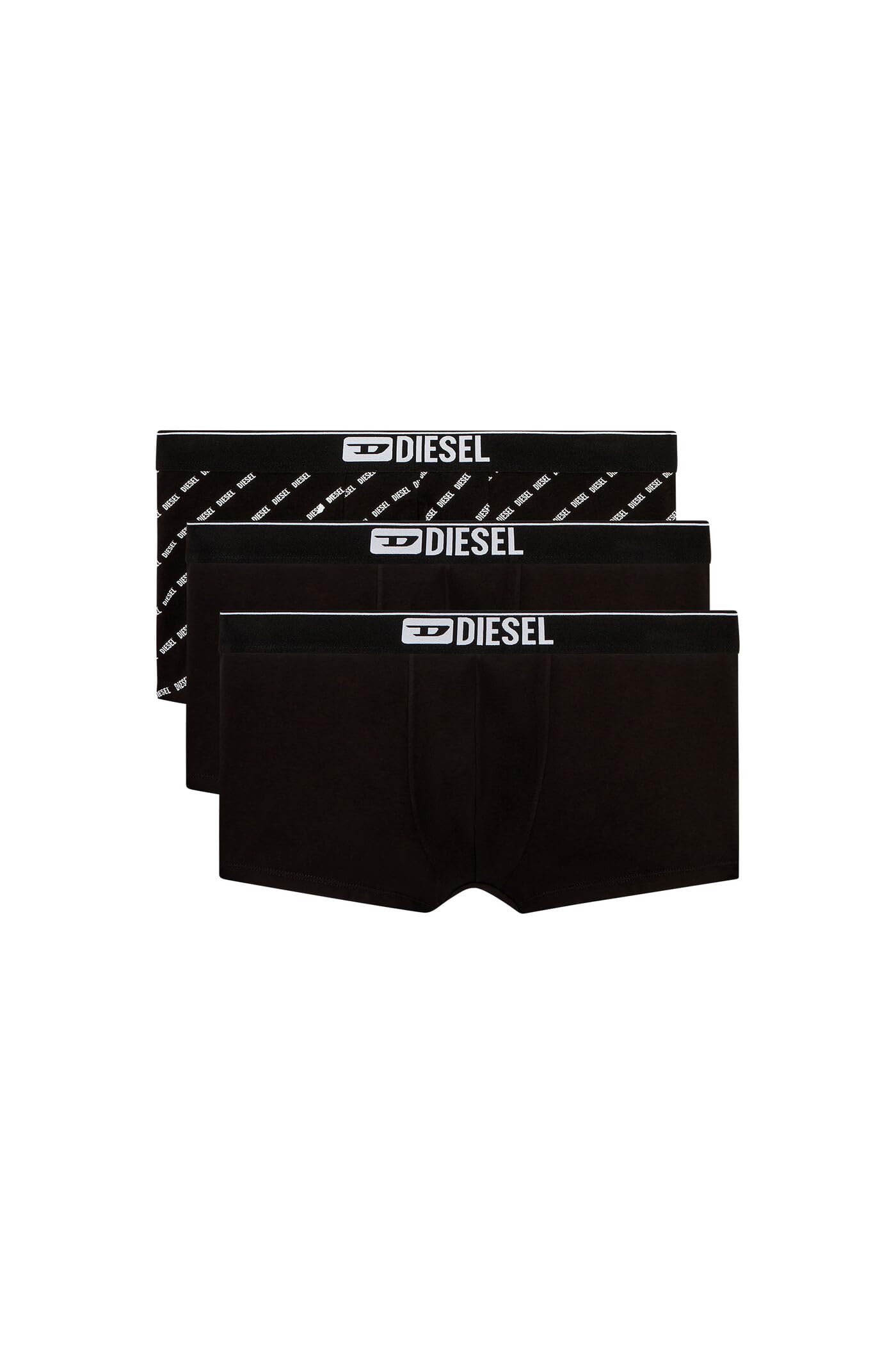Diesel Men's Black Damien 3 Pack Trunks, /White, S