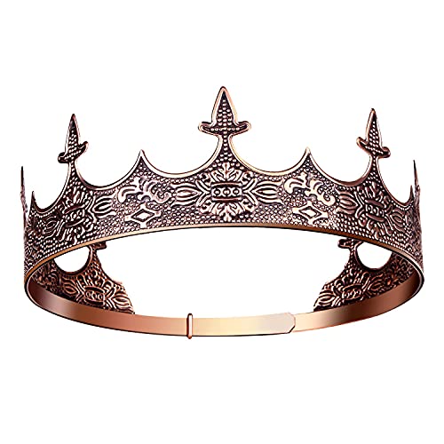 CROWN GUIDE King Crown for Men Medieval Wedding, Royal Crown