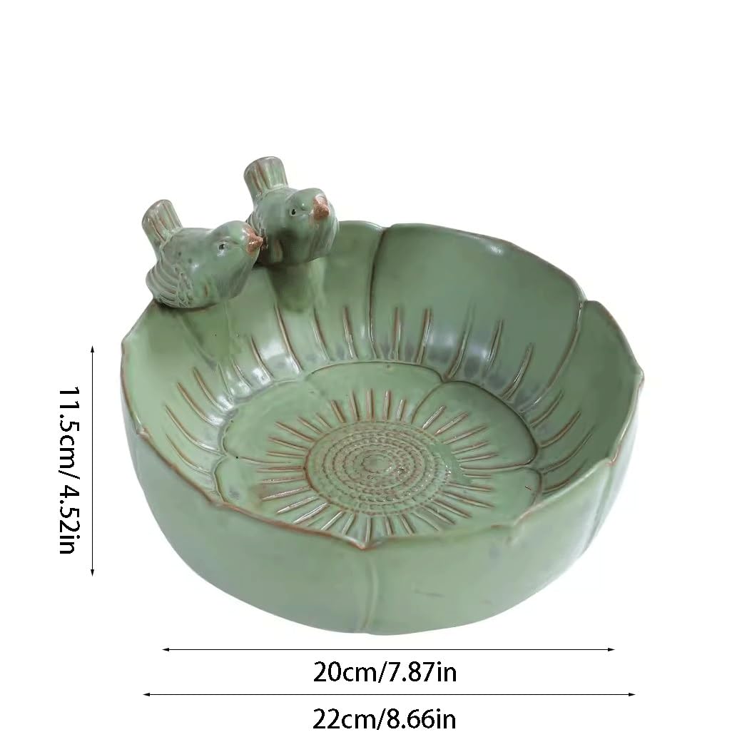 GUERNSEY Acquario Il Bacino for Tartarughe Cinesi con Vaso da Fiori in Ceramica idroponico con Decorazione for Uccelli è Adatto for l'ingresso del Soggiorno, L'Ufficio, ECC. Piccolo Acquario(S)