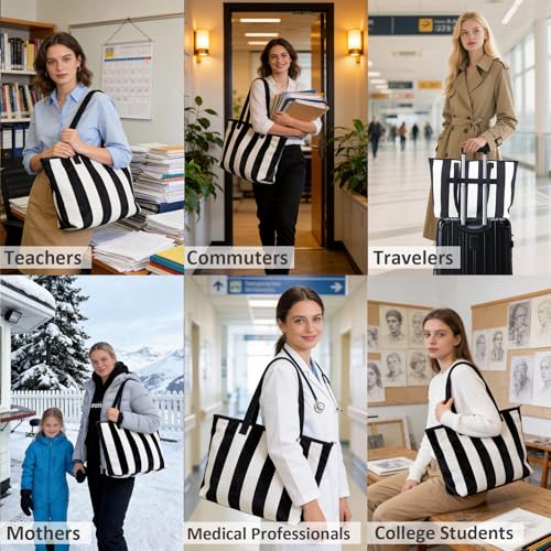 Bolso Tote de Pana para Mujer con Compartimento para Laptop miniatura 3