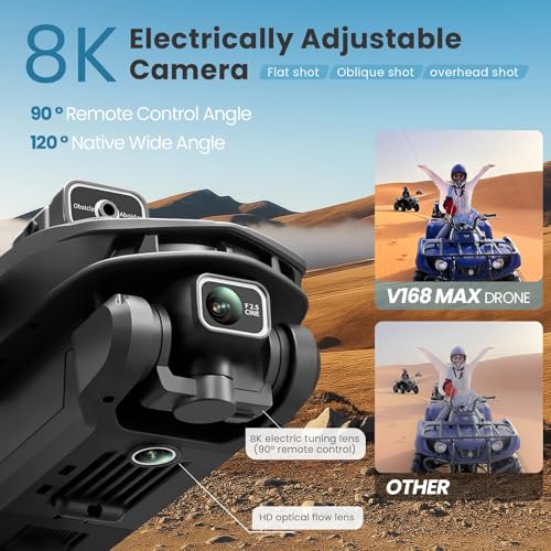 Image of V168MAX Drones with Camera for Adults 4k, Black (3 Batteries)