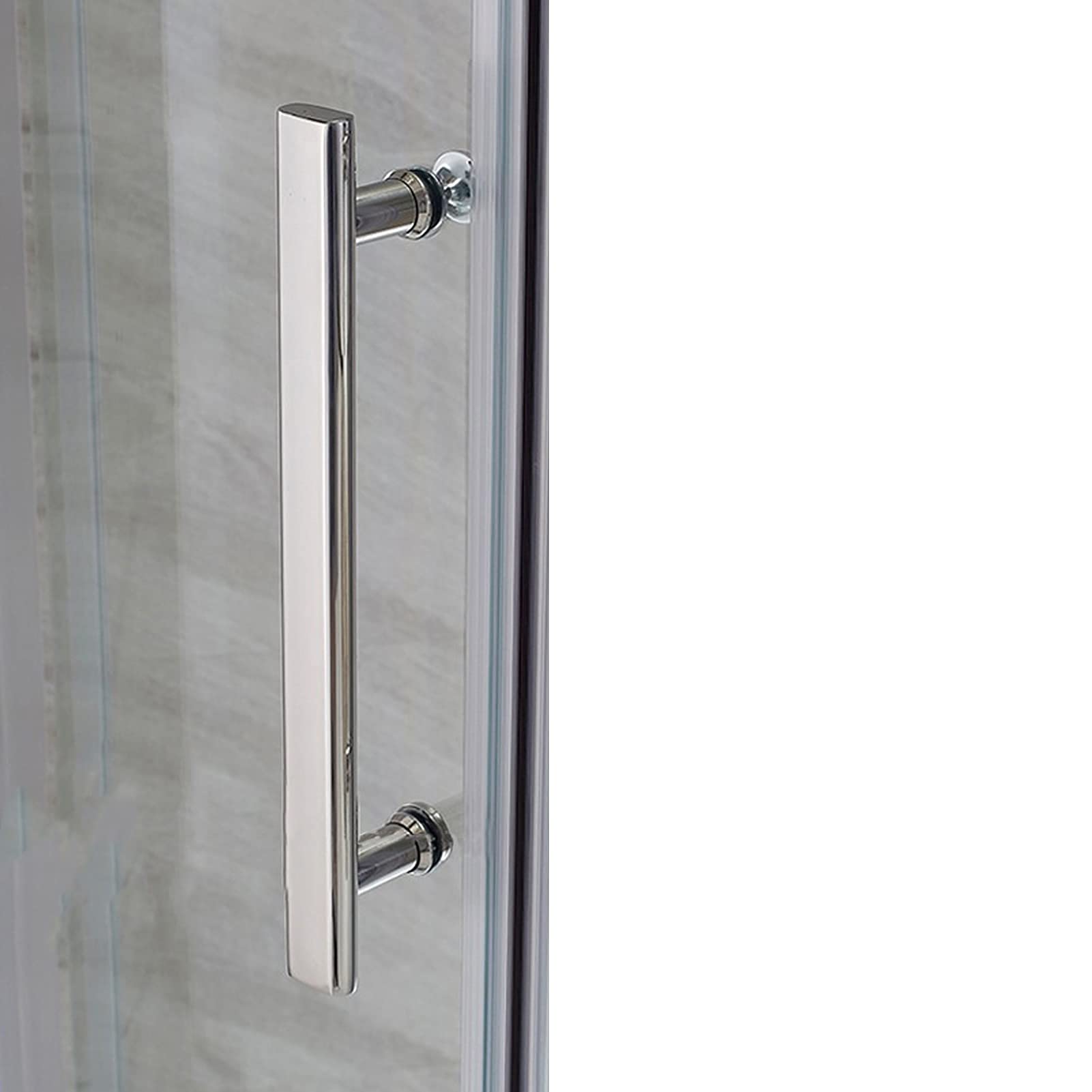 GYRAZXS Polished Stainless Steel Door Handle Push/Pull Bathroom Door Knob Replacement for Interior & Exterior Doors Durable and Stylish Hardware for Home Improvement