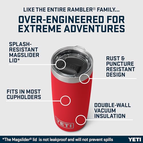 Image of YETI Rambler Mug with MagSlider Lid, Rescue Red, 10 oz (295 ml)